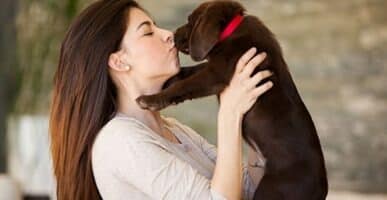 Kissing A Dog