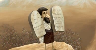 Moses with the ten commandments